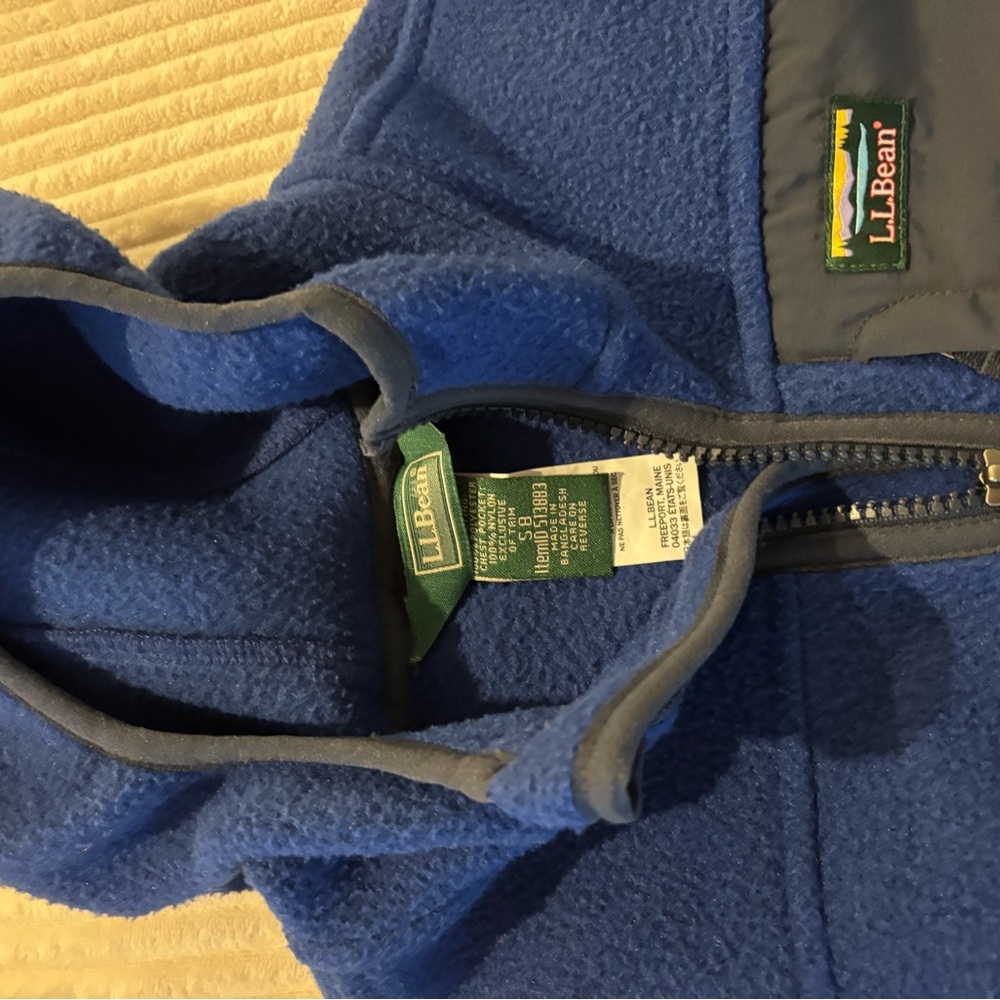 LL Bean Fleece Hooded Jacket - Picture 2 of 2
